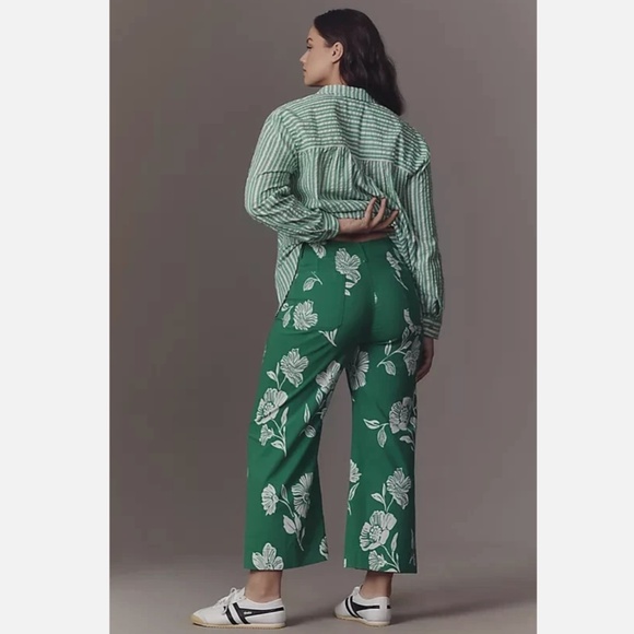 Anthropologie Maeve The Colette Magic Fabric Crop Wide-Leg Pants - Picture 6 of 8